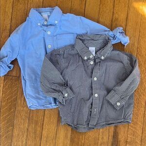 Kids Blue and Black Checkered Shirts